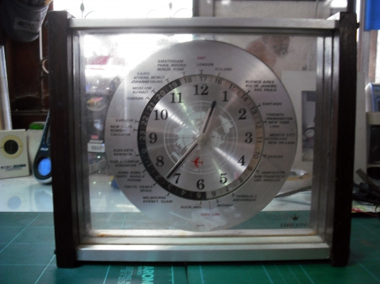 นาฬิกาตั้งโต๊ะบอกเวลาทั่วโลก Made in Japan แท้