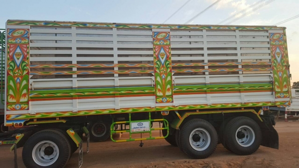 ISUZU FXZ360 ปี 56  ดั๊มพ์พืชไร่ พ่วงแม่ลูก 3 เพลา อู่สมศักดิ์ชลบุรี