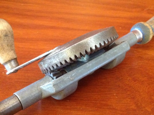 ขายสว่านมือหมุน Vintage Footprint by Sheffield England 13" no.150