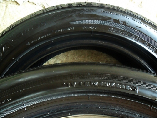 ยางขอบ17 บริดสโตน 215-55-R17ลงพื้นปี14 (4เส้น3,600)