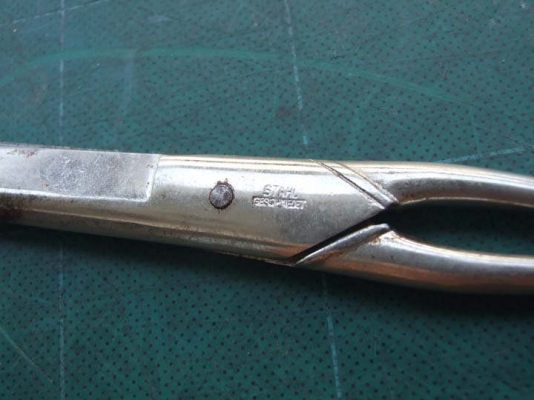 ขายกรรไกรเยอรมันงานเก่าสภาพดียาว10" STAHL Germany.