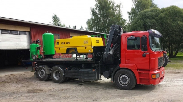 รถบรรทุกติดเครน+สไลด์ 10 ล้อ ยี่ห้อ MAN   รุ่นปี 1998