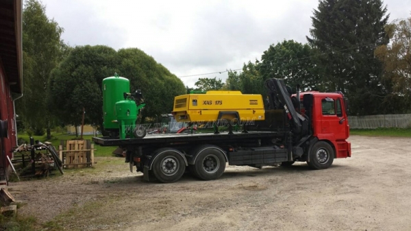 รถบรรทุกติดเครน+สไลด์ 10 ล้อ ยี่ห้อ MAN   รุ่นปี 1998