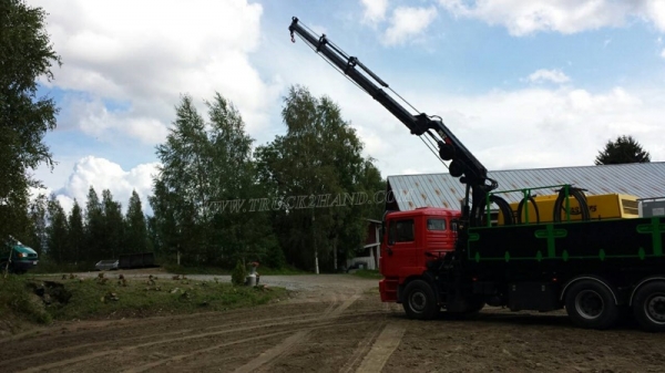 รถบรรทุกติดเครน+สไลด์ 10 ล้อ ยี่ห้อ MAN   รุ่นปี 1998