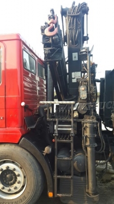 รถบรรทุกติดเครน+สไลด์ 10 ล้อ ยี่ห้อ MAN   รุ่นปี 1998