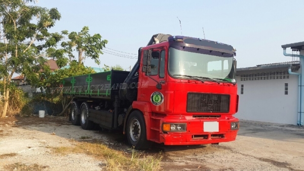 รถบรรทุกติดเครน+สไลด์ 10 ล้อ ยี่ห้อ MAN   รุ่นปี 1998