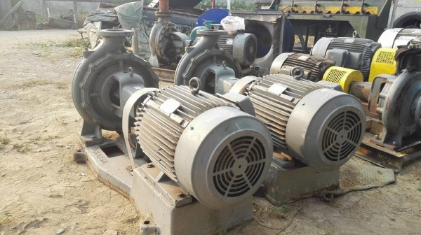 ปั้มน้ำหอยโข่ง EBARA JAPAN ใบพัดทองเหลือง เข้า 5"- 4" มอเตอร์ Mitsubishi 40 HP สภาพใหม่มาก 95\% พร้อมใช้งาน