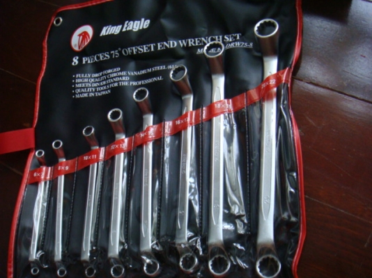 ประแจ แหวนเดี่ยว ชุด8ตัว King Eagle งานTaiwanแท้