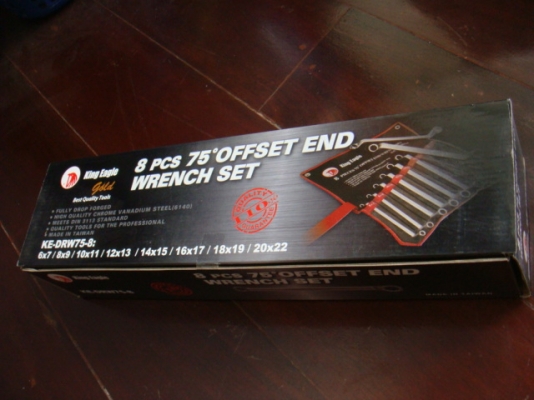 ประแจ แหวนเดี่ยว ชุด8ตัว King Eagle งานTaiwanแท้