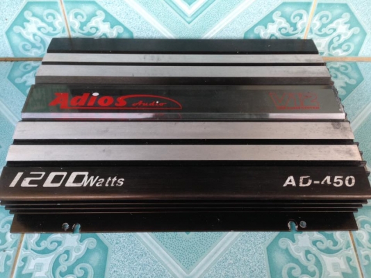 แอมป์4chคลาสเอบี Adios มือสองสภาพดี ใช้งานปกติ ขับกลางแหลมเสียงดี ขาย 1450 บาท สนใจ0892425454 อยู่สระบุรีส่งได้