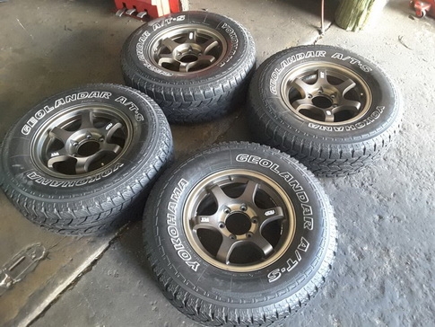 TE37 + Yokohama AT 265/70/16 ปี10 สวยๆ 1ชุด