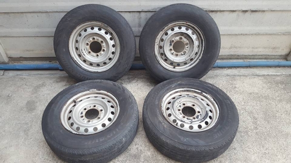 ขายล้อกระทะเหล็กพร้อมยาง ใส่รถการเกษตรได้ ราคาถูกๆๆ