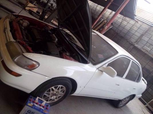 1994 TOYOTA COROLLA, 1.3 GLi โฉม สามห่วง ปี 92-95 สี ดำ เกียร์ออโต้ ติดแก๊ส LPG โอนไม่ได้ต่อได้