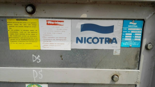 โบวเวอร์ขนาดใหญ่ NICOTRA มอเตอร์ Mitsubishi 30 HP. 380V. ใบพัด 28" แบบ 2 ชั้น สภาพสวยหมุนนิ่มพร้อมใช้. โบวเวอร์ขนาดใหญ่ NICOTRA มอเตอร์ Mitsubishi 30 HP. 380V. ใบพัด 28" แบบ 2 ชั้น สภาพสวยหมุนนิ่มพร้อมใช้.