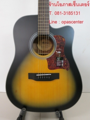 4,100.-กีต้าร์โปร่งเว้าไฟฟ้า Mantic รุ่น AG-370c SB สีซันเบิร์สด้าน สวยมาก ของใหม่ มือหนึ่ง EQ อย่างดี