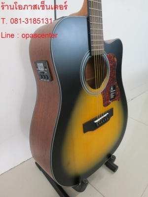 4,100.-กีต้าร์โปร่งเว้าไฟฟ้า Mantic รุ่น AG-370c SB สีซันเบิร์สด้าน สวยมาก ของใหม่ มือหนึ่ง EQ อย่างดี