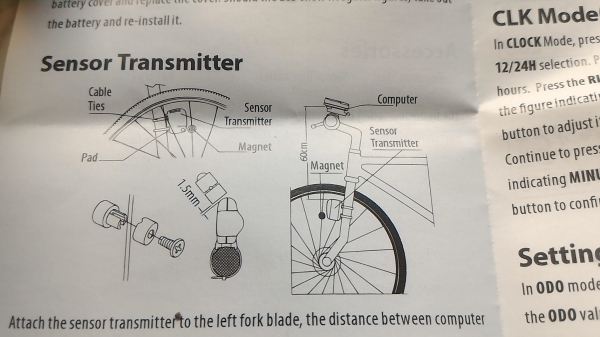 Bicycle Computer ชุดอุปกรณ์แสดงผลของจักรยาน แสดงผลความเร็ว ระยะทาง และอื่นๆอีก 14 อย่าง