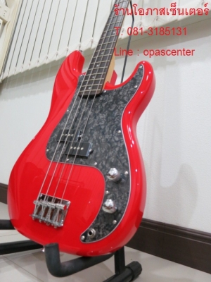 เบสไฟฟ้า 4 สาย Century ของใหม่ สีแดง ทรง Precision Bass ขายถูก