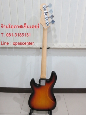 เบสไฟฟ้า 4 สาย Century ของใหม่ สีซันเบิร์ส ทรง Precision Bass ขายถูก