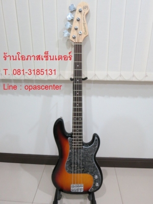 เบสไฟฟ้า 4 สาย Century ของใหม่ สีซันเบิร์ส ทรง Precision Bass ขายถูก