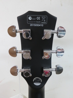 กีต้าร์โปร่งเว้า Enya รุ่น ED-15 สีดำ ขัดด้าน คอลายดอก สวยมาก ของใหม่ มือหนึ่ง