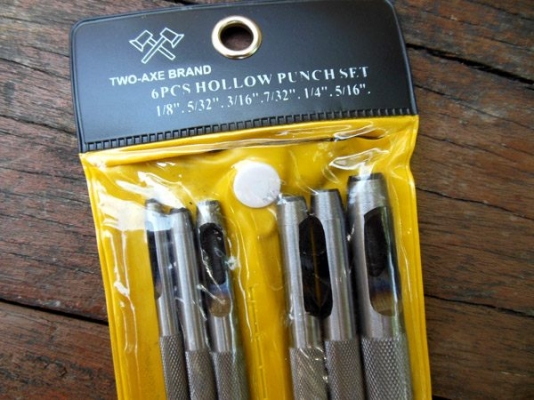 ขายตุ๊ดตู่เจาะหนังผ้าใบยกชุด6ตัว งานใหม่ตราขวานคู่