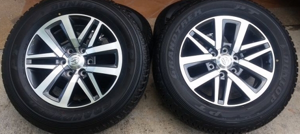 ขายล้อแม็ก All new fortuner ถอดป้ายแดง Dunlop 265 60 18 ปี2016