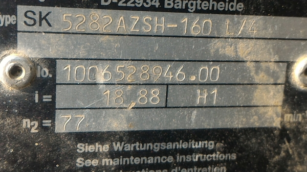 มอเตอร์เกียร์ทด NORD ขนาด 20 แรงม้า ของเยรมัน ทดแล้วหมุนที่ 77 รอบต่อนาทีแรงยิดเยอะมาก