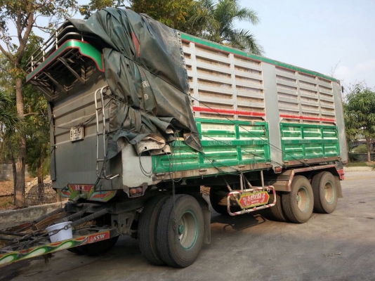 ขายหางพ่วงดัมพ์มิเนียมอู่ศรีสวัสดิ์ 3 เพลาแท้ ยาว 7 เมตร พร้อมใช้งาน