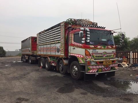 ขายรถสิบล้อ Hino FM1A 344แรง ปี 54 กะบะดั้มเนียมคอกเกษตร