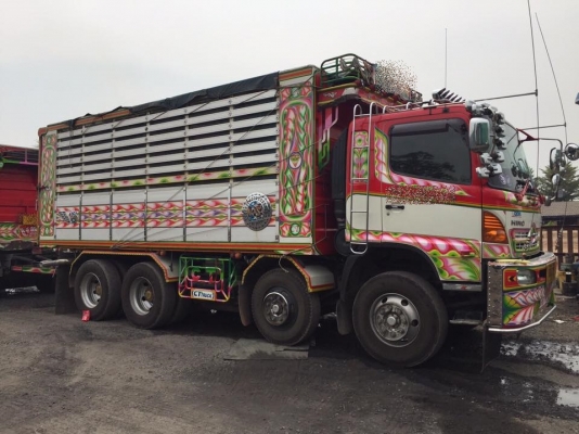 ขายรถสิบล้อ Hino FM1A 344แรง ปี 54 กะบะดั้มเนียมคอกเกษตร