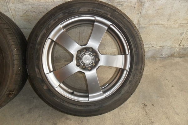 ล้อแม็ก17นิ้ว5รู100/114 พร้อมยาง สวยๆ 4 ล้อ ราคา 7800 บาท