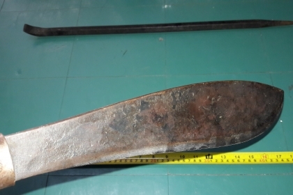 ขายมีดทหารญี่ปุ่นเก่ายุคสงครามด้ามไม้ประกบเหล็กดีน้ำหนักดี