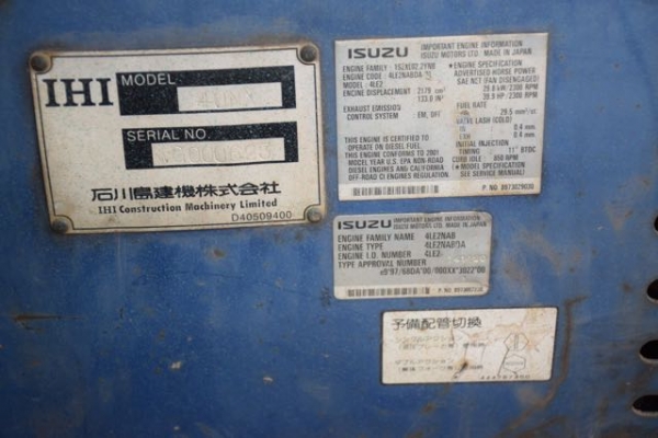 ขายรถแบคโฮ IHI MODEL 40NX ขนาด 4 ตัน ติดต่อ 0818617480/Line ID: Prechakong