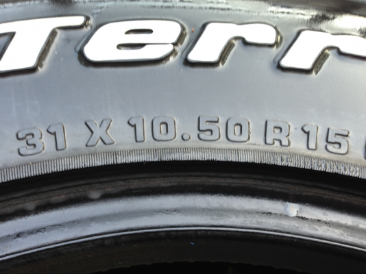 ยาง All BF Goodrich 31 10.5 R15 ดอกเต็ม ใช้กันยาว ราคาไม่แพง