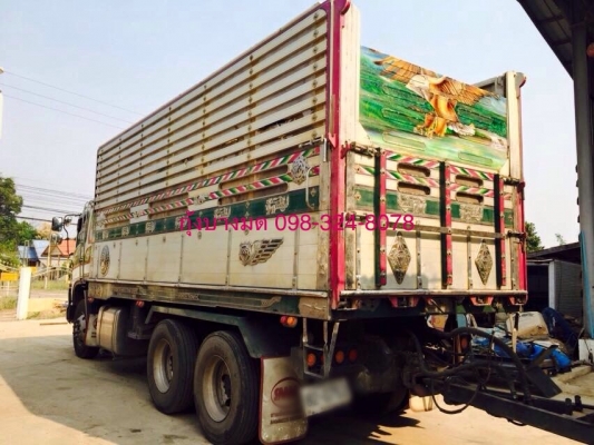 ขายรถพ่วง 22 ล้อ Hino เครื่อง 380 แรง ปี 55 กระบะดัพม์มิเนียมแม่ลูก อู่สามมิตร ลูก 3 เพลา ยาว 6.50 เมตร ไมล์ 190,xxx ยางเต็ม พร้อมใช้งาน