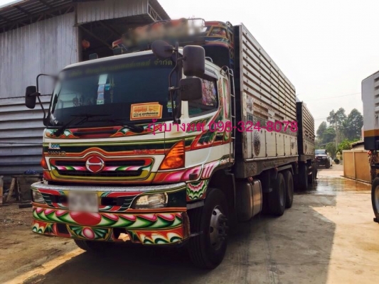 ขายรถพ่วง 22 ล้อ Hino เครื่อง 380 แรง ปี 55 กระบะดัพม์มิเนียมแม่ลูก อู่สามมิตร ลูก 3 เพลา ยาว 6.50 เมตร ไมล์ 190,xxx ยางเต็ม พร้อมใช้งาน