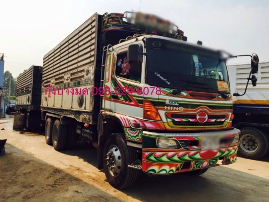 ขายรถพ่วง 22 ล้อ Hino เครื่อง 380 แรง ปี 55 กระบะดัพม์มิเนียมแม่ลูก อู่สามมิตร ลูก 3 เพลา ยาว 6.50 เมตร ไมล์ 190,xxx ยางเต็ม พร้อมใช้งาน