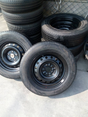 กะทะล้อ 5 รู ขอบ16 ใส่วีโก้ พร้อมยาง 215/65R16 BRIDGESTONE ชุด 4 ล้อ tel.081-427-3941 ไอดีไลน์ 0814273941 กะทะล้อ 5 รู ขอบ16 ใส่วีโก้ พร้อมยาง 215/65R16 BRIDGESTONE ชุด 4 ล้อ tel.081-427-3941 ไอดีไลน์ 0814273941