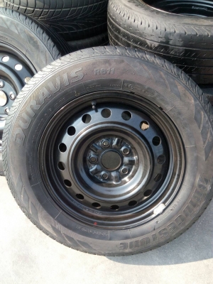 กะทะล้อ 5 รู ขอบ16 ใส่วีโก้ พร้อมยาง 215/65R16 BRIDGESTONE ชุด 4 ล้อ tel.081-427-3941 ไอดีไลน์ 0814273941 กะทะล้อ 5 รู ขอบ16 ใส่วีโก้ พร้อมยาง 215/65R16 BRIDGESTONE ชุด 4 ล้อ tel.081-427-3941 ไอดีไลน์ 0814273941