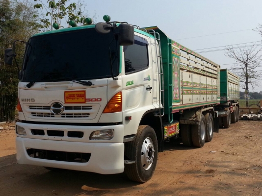 ขายรถพ่วงHino fm1a 344แรงปี54 ดั้มเนียมอู่st. พ่วงแม่ลูก สนใจ0932795977