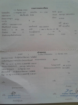 ขายรถบรรทุกหัวลาก ยี่ห้อ NISSAN UD CW430HT