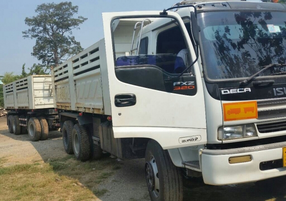 สิบล้อ อีซูชุ 320ปี50 แม่ลูก3คาน ดั้มสามมิต สภาพดีสวยเดิมๆพร้อมใช้งาน ทะเบียนพร้อมโอน