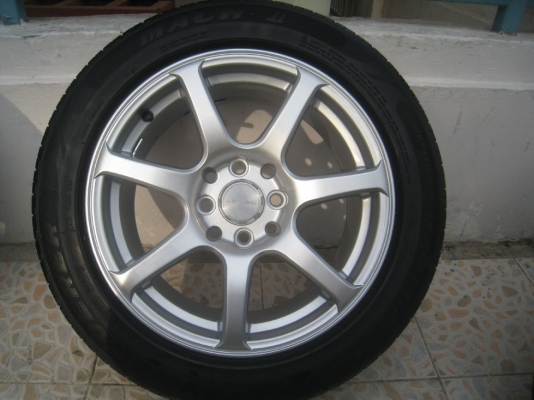 ขายล้อแม็ก LENSO BLITZ 15"x7" et 38 4/100,114 + ยางปี 09,10 (081-3747940)
