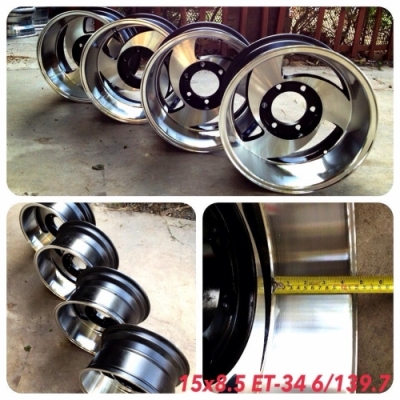 ขายล้อขอบ 15x8.5 ออฟ-34 6 รู ลายใบพัด 3 ก้าน ออฟลึก 4.5 นิ้ว *7500 บาทครับ