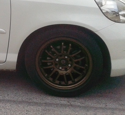 ขายRE30สีทำใหม่(น้ำตาลไหม้)ขอบ15"4รู100&amp;114พร้อมยาง ยกชุด8,500 บ.