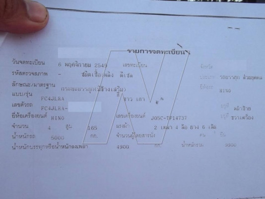 ขาย 6 ล้อ ฮีโน่ Mega 175 แรง / ปี 49 / กระบะยาว 6.5 เมตร ( กระทะแม็ก ยางเรเดี่ยล 6 เส้น ) ขาย 6 ล้อ ฮีโน่ Mega 175 แรง / ปี 49 / กระบะยาว 6.5 เมตร ( กระทะแม็ก ยางเรเดี่ยล 6 เส้น )