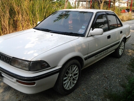 ขายรถยนต์ ปี90 โตโยต้า โคโรล่า รุ่นโดเรม่อน เครื่อง1600ccหัวฉีด ติดแก๊สแล้ว เกียร์ออโต้ พวงมาลัยเพาเวอร์ แอร์เย็น ล้อแม็ก รถขับดี ช่วงล่างดี (รถบ้านไม่ใช่แท็กซี่)(ไม่ใช่รถน้ำท่วม)