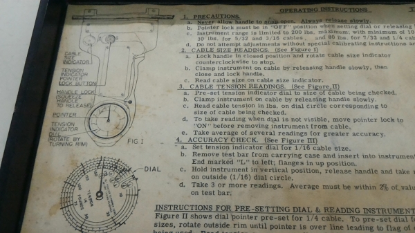 เครื่องเทสวัดแรงดึงของสายเคเบิ้ลที่ใช้ในระบบของเครื่องบิน ผลิตที่ อเมริกา