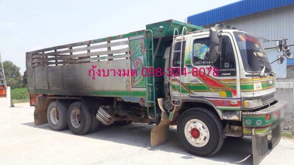 ขายรถบรรทุกสิบล้อดัมพ์ Hino 3M เครื่องเดิม 240 แรง ปี 39 พร้อมใช้งาน มีระบบลากพ่วง